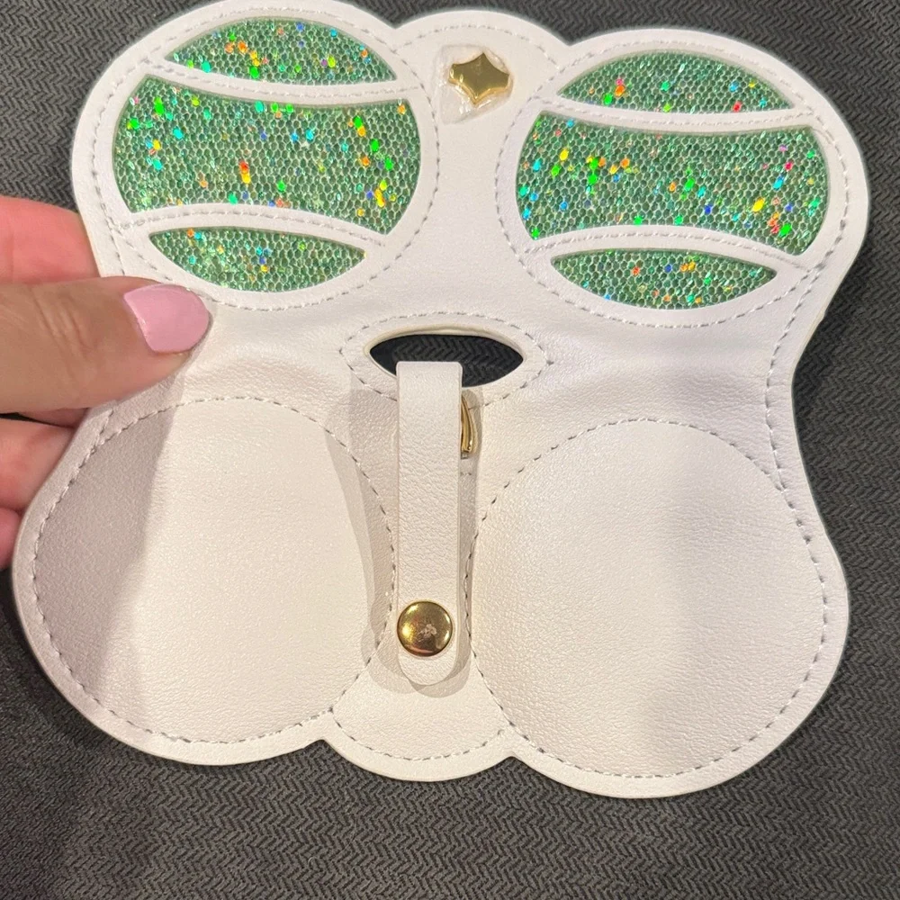 Suncover White and Green Glitter case